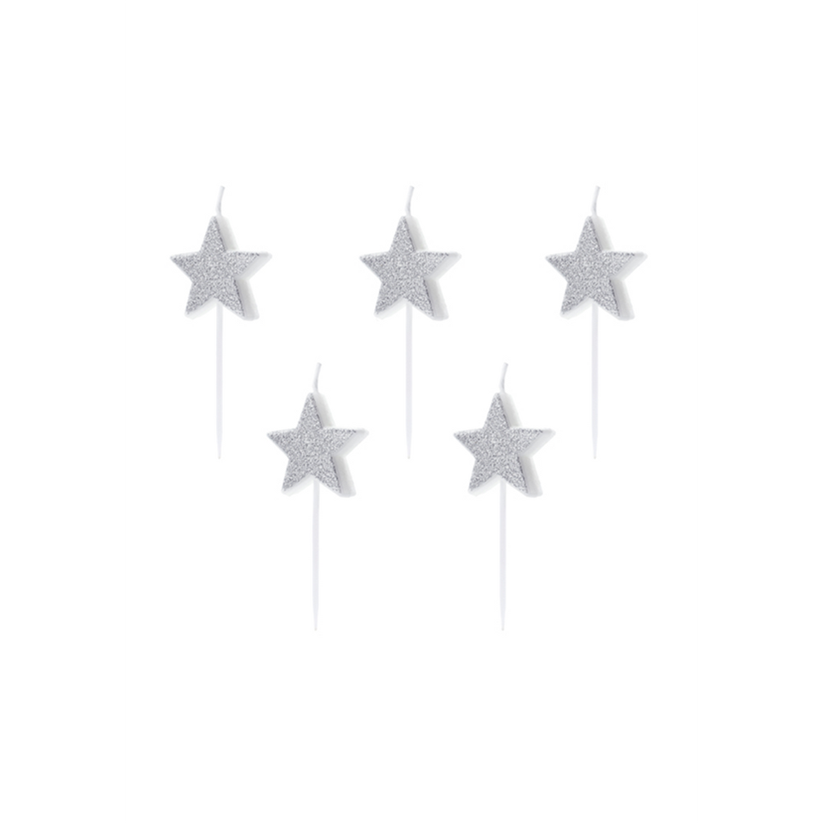 5 Kuchenkerzen - Stars