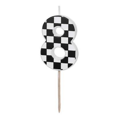 1 Kuchenkerze - Zahl 8 - Racing