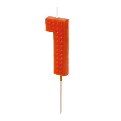 1 Kuchenkerze - Zahl 1 - red