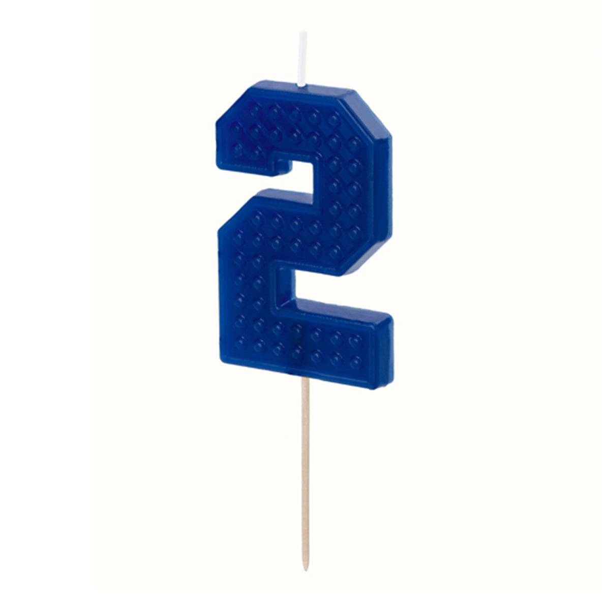 1 Kuchenkerze - Zahl 2 - blue