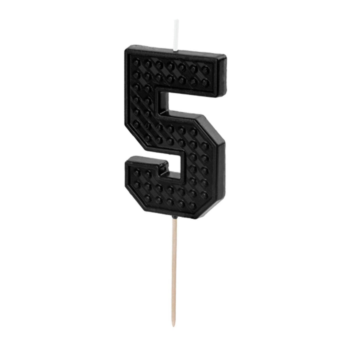 1 Kuchenkerze - Zahl 5 - black