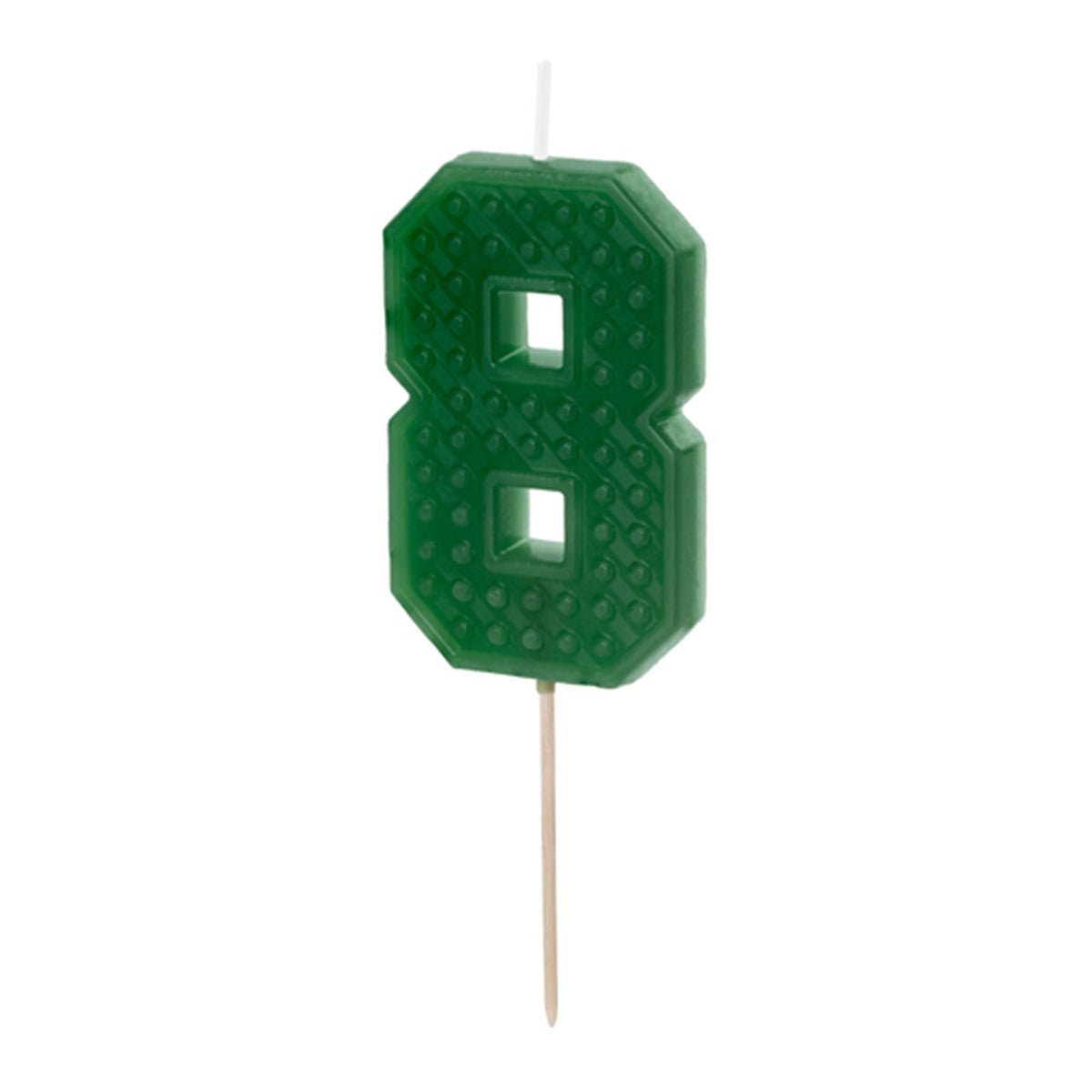 1 Kuchenkerze - Zahl 8 - green