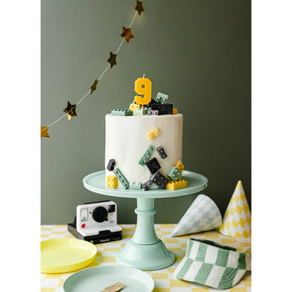 1 Kuchenkerze - Zahl 9 - yellow