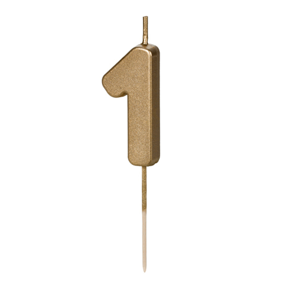 1 Kuchenkerze - Zahl 1 - Gold