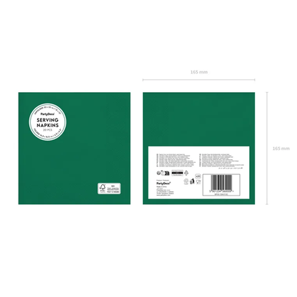 20 Servietten - Dunkelgrün