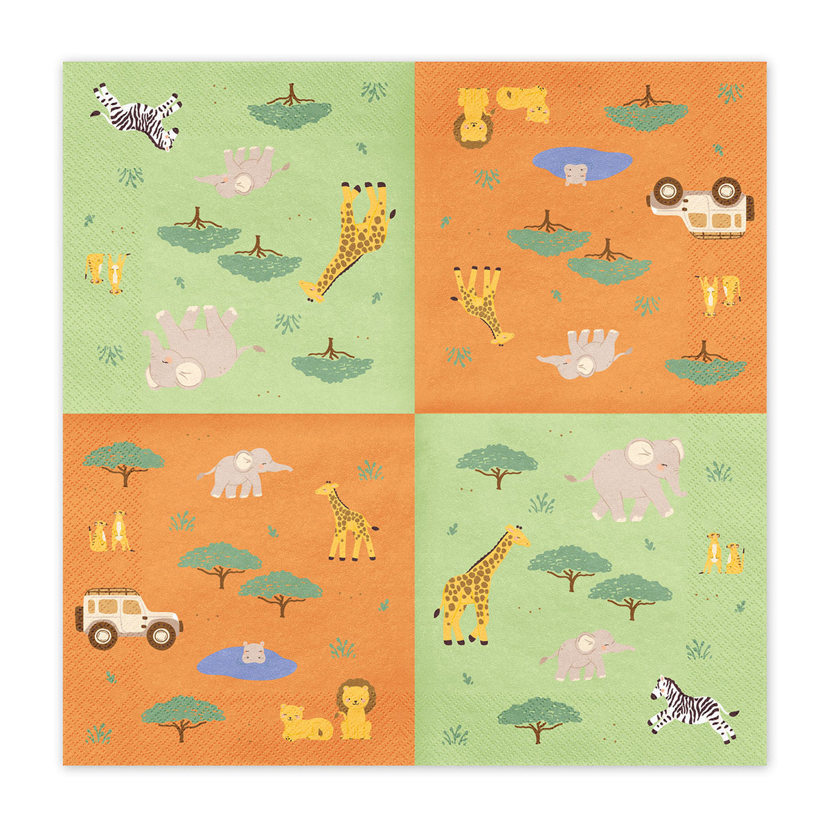 12 Servietten - Safari