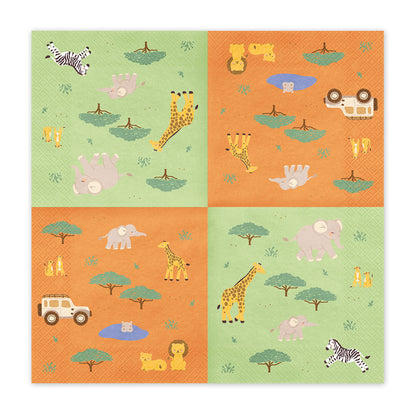 12 Servietten - Safari