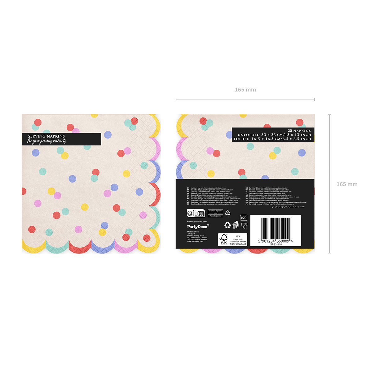20 Servietten - Confetti