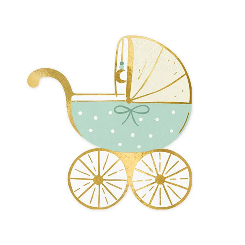 20 Servietten Trend - 15cm - Baby Stroller Mint