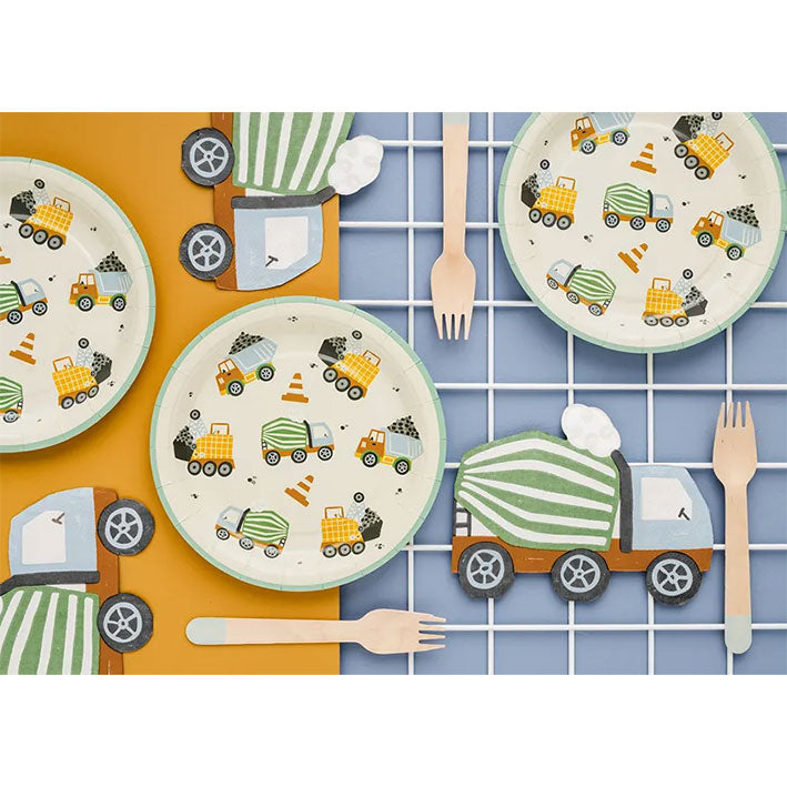 20 Servietten Trend - 16cm - Construction vehicles