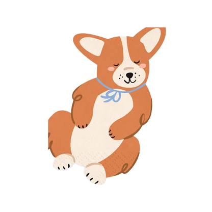 12 Servietten Trend - 15cm - Corgi Dog