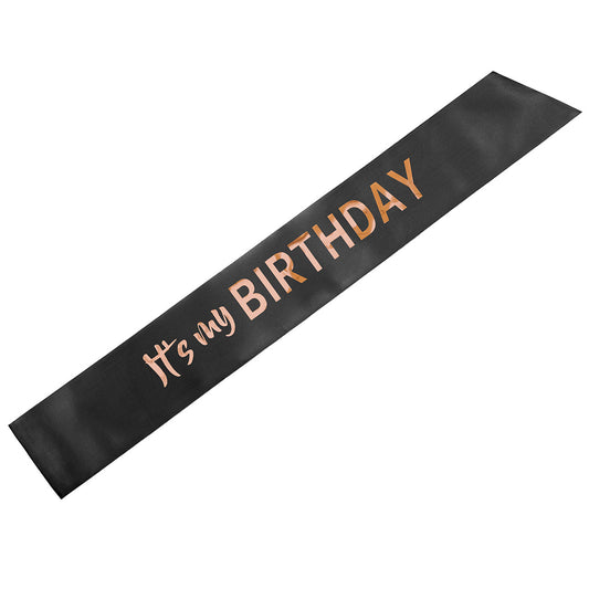 1 Schärpe - It's my birthday - Schwarz