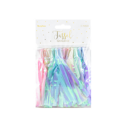 1 Tasselgirlande - 1,2m - Iridescent Mix