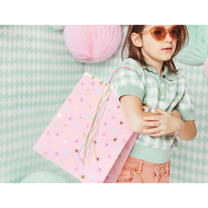 1 Geschenktüte - Sterne Light Pink