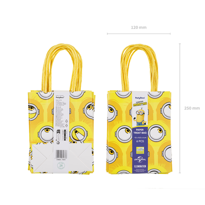 6 Papier-Geschenktüten - Minions