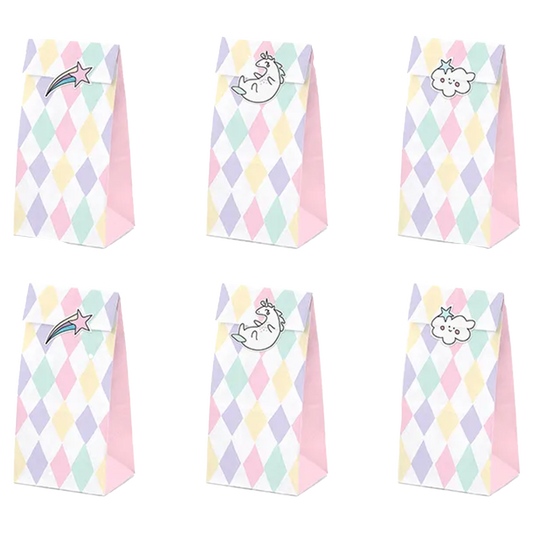 6 Treat Bags - Unicorn