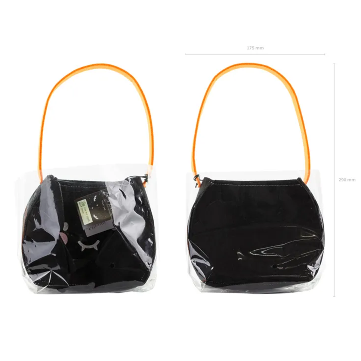 1 Halloween-Tasche Spinne - Schwarz
