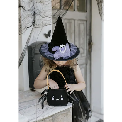 1 Halloween-Tasche Spinne - Schwarz