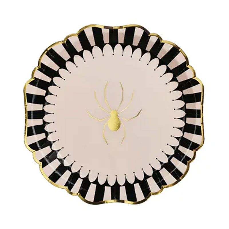 6 Pappteller - Spinnen - 23 cm