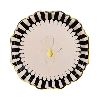 6 Pappteller - Spinnen - 23 cm