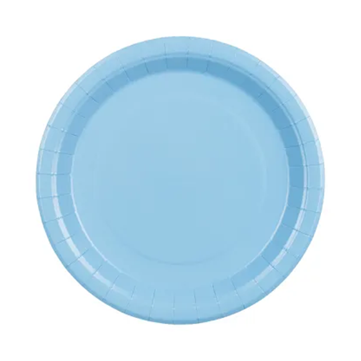 6 Pappteller - Hellblau - 23cm