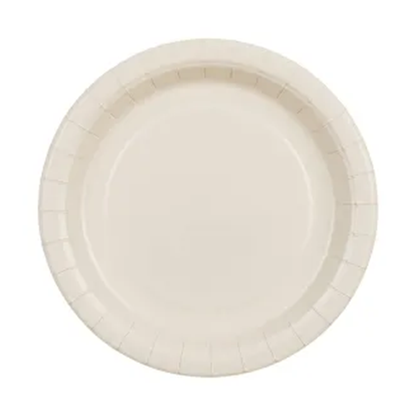 6 Pappteller - Beige  - 23cm