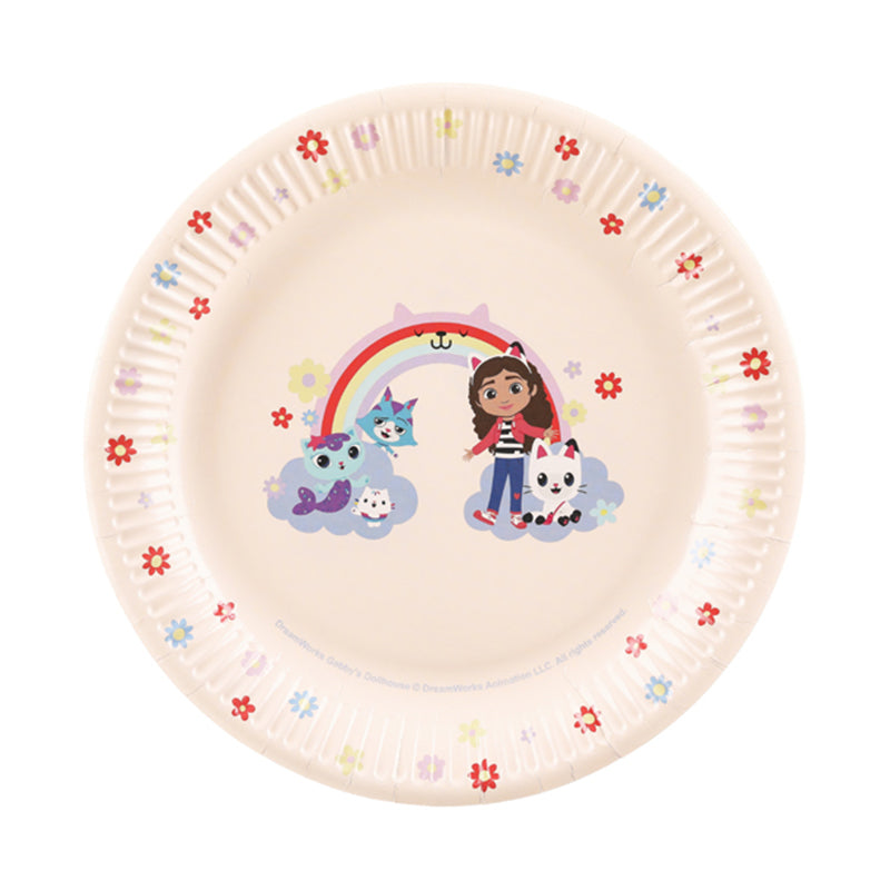 6 Pappteller - Gabby's Dollhouse Regenbogen