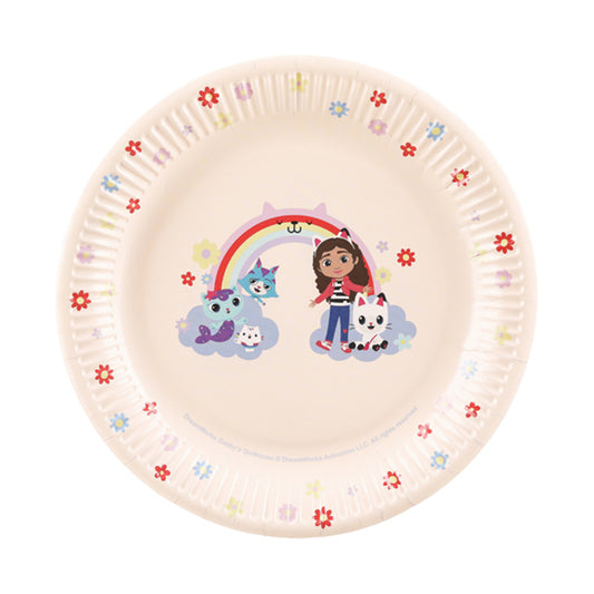 6 Pappteller - Gabby's Dollhouse Regenbogen