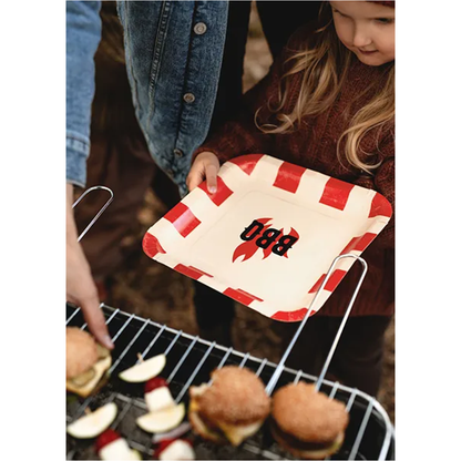 6 Pappteller - BBQ - 26x26 cm
