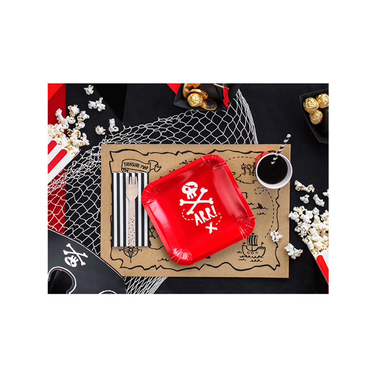 6 Pappteller Trend - Ø 20cm - Pirates Party
