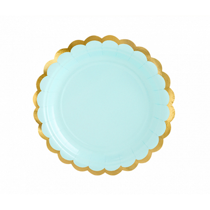 6 Pappteller Trend - Ø 18cm - Pastell Mint