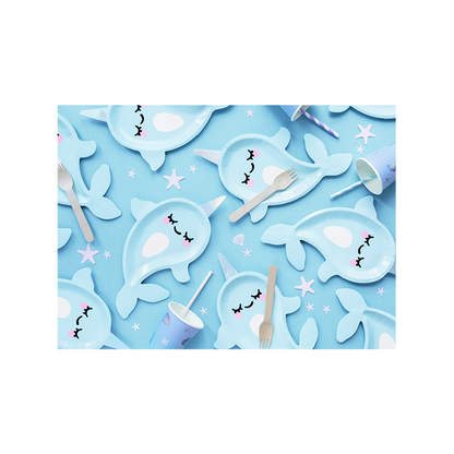 6 Pappteller Trend - Ø 29cm - Narwhal