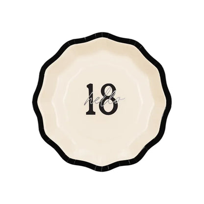 6 Pappteller - Ø 18cm - Hello 18