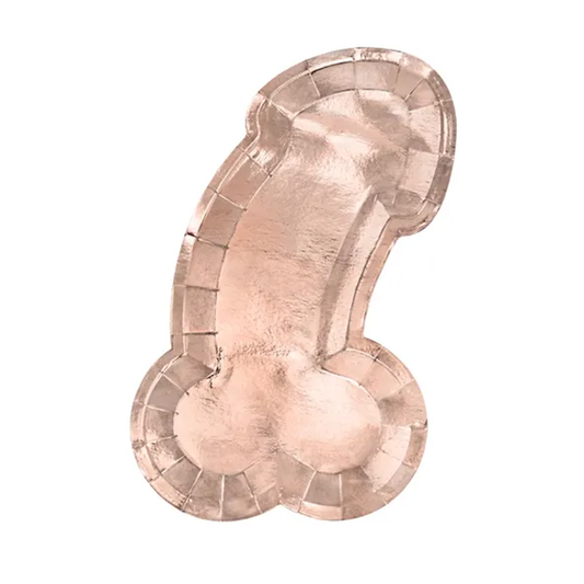 6 Pappteller - Same penis forever - Rosegold