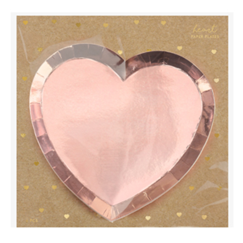 6 Pappteller Trend - Ø 21cm - Heart