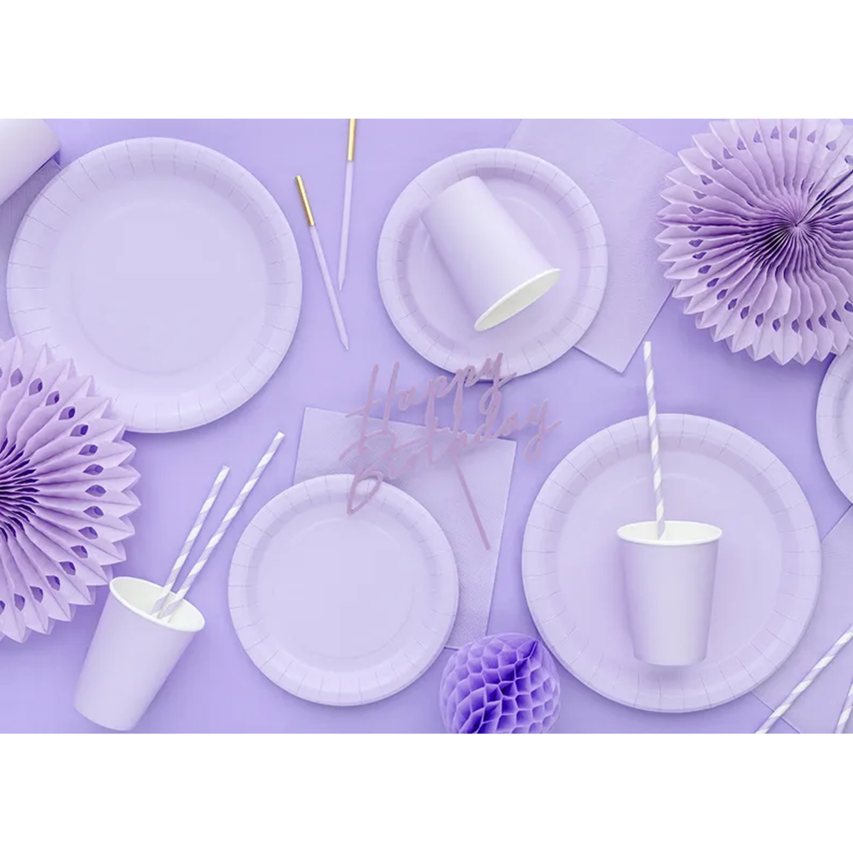 6 Pappteller - Lavendel - 18cm