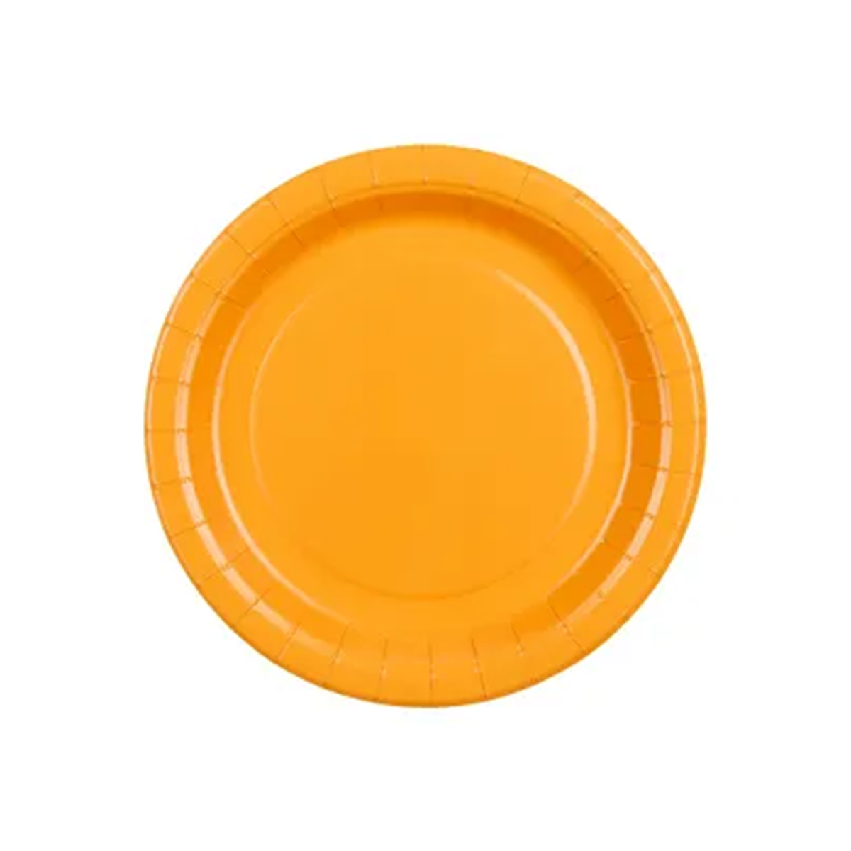 6 Pappteller - Hellorange  - 18cm