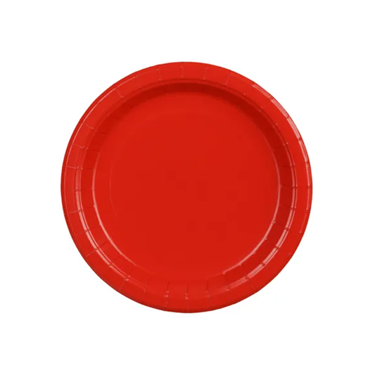 6 Pappteller - Rot - 18cm