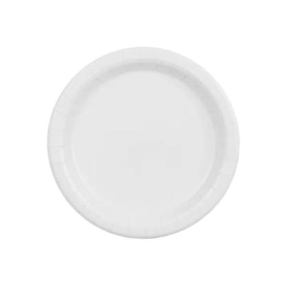 6 Pappteller - Weiß - 18cm