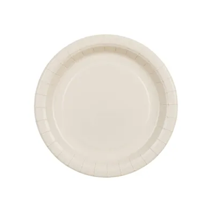 6 Pappteller - Beige  - 18cm