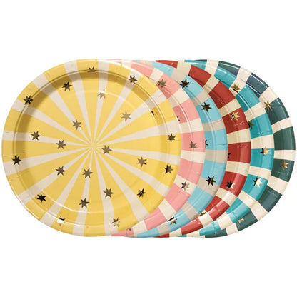 6 Pappteller - Ø 18cm - Zirkus