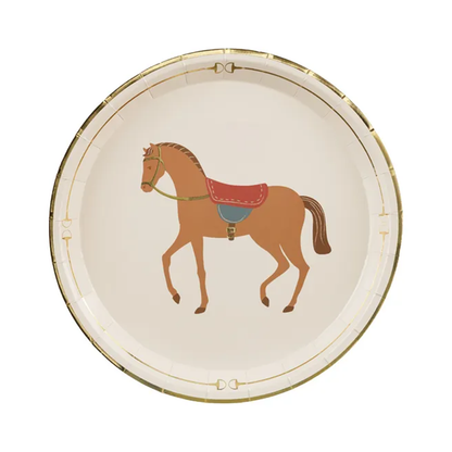 6 Pappteller - Ø 18cm - Horseparty