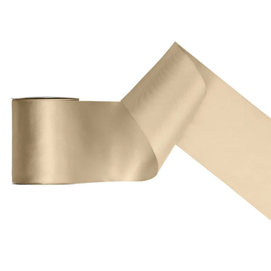 1 Ballonband - Satin - Kalt Gold - 100mm