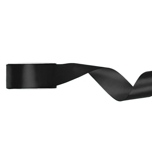 1 Ballonband - Satin - 25mm - Schwarz