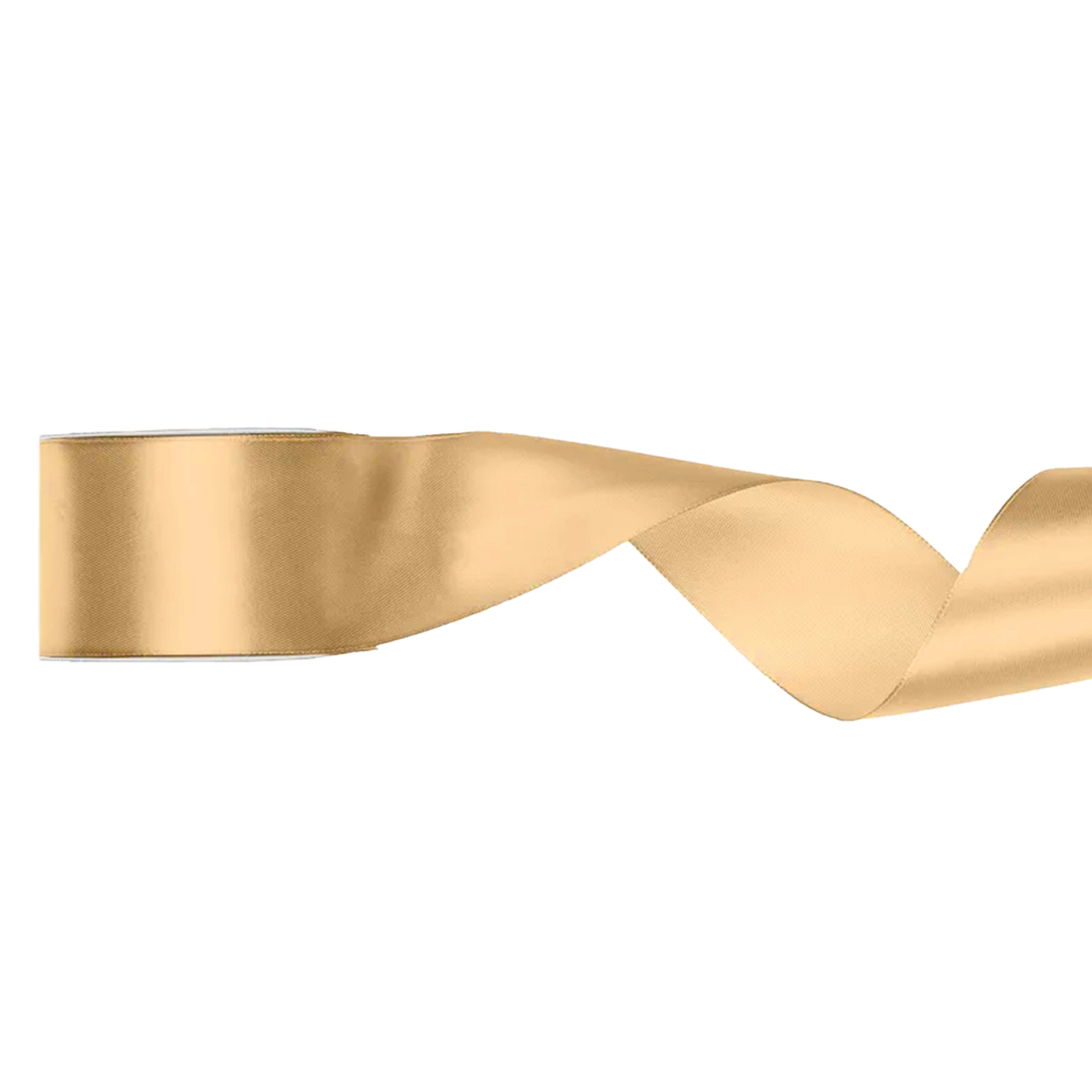 1 Ballonband - Satin - Hell honig - 50 mm