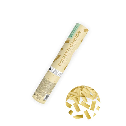 1 Konfettikanone - 20cm - Goldene Streifen