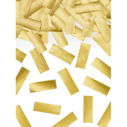 1 Konfettikanone - 20cm - Goldene Streifen