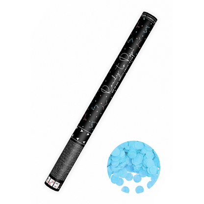 1 Konfettikanone XL - 60cm - Ready to Pop - Hellblau