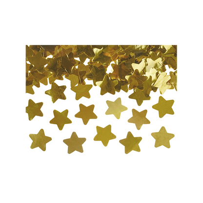 1 Konfettikanone XL - 60cm - Metallic - Stars - Gold