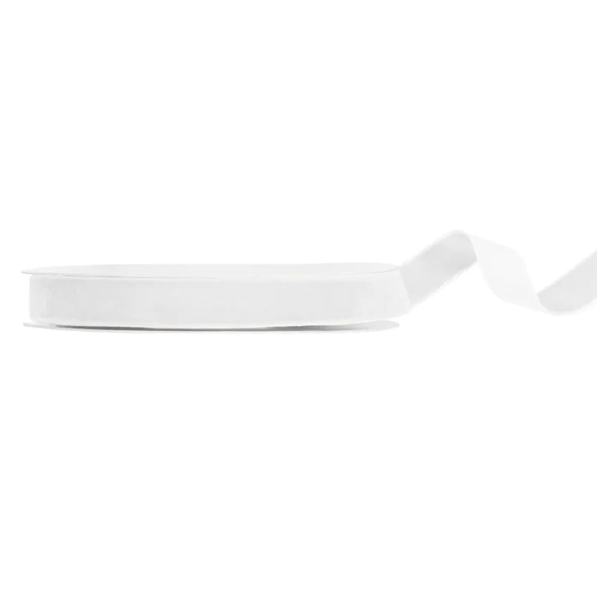 1 Ballonband - Velour - Weiß - 15mm